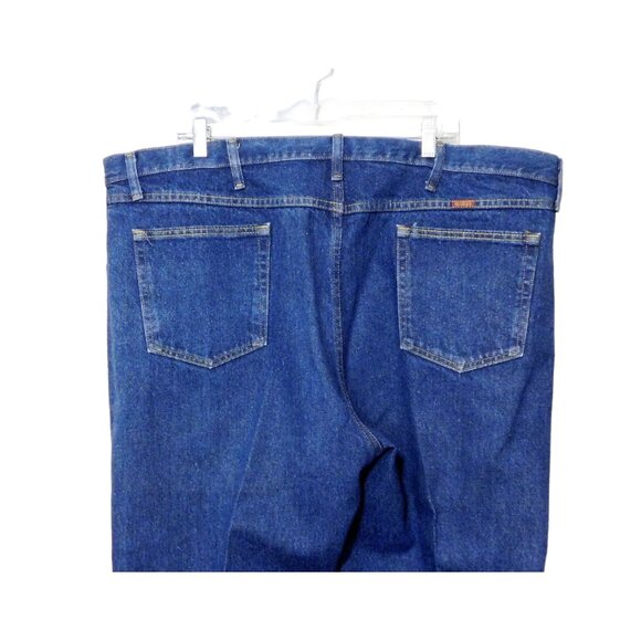 Rustler Jeans Mens 46x32 Actual L 33 Blue Denim Dark Wash Pockets 100% Cotton - Picture 6 of 8